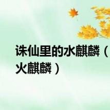 诛仙里的水麒麟（诛仙火麒麟）