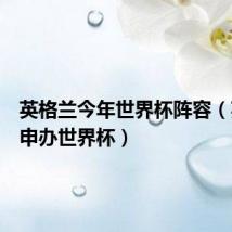 英格兰今年世界杯阵容(英格兰申办世界杯)