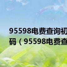 95598电费查询初始密码(95598电费查询)