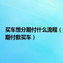 买车想分期付什么流程(我想分期付款买车)