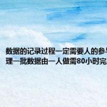 数据的记录过程一定需要人的参与吗(整理一批数据由一人做需80小时完成)