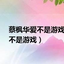蔡枫华爱不是游戏（爱不是游戏）