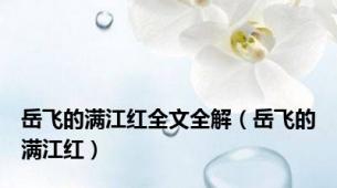 岳飞的满江红全文全解（岳飞的满江红）