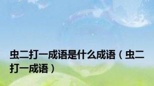 虫二打一成语是什么成语（虫二打一成语）
