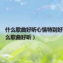 什么歌曲好听心情特别好(有什么歌曲好听)
