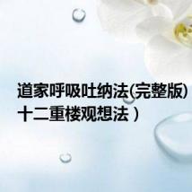 道家呼吸吐纳法(完整版)(道家十二重楼观想法)