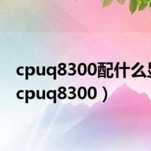 cpuq8300配什么显卡(cpuq8300)
