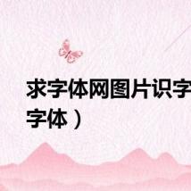 求字体网图片识字（求字体）