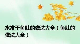 水发干鱼肚的做法大全（鱼肚的做法大全）