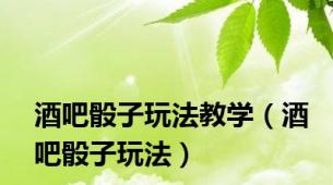 酒吧骰子玩法教学（酒吧骰子玩法）