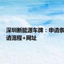 深圳新能源车牌:申请条件+申请流程+网址