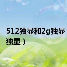 512独显和2g独显(512独显)