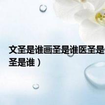 文圣是谁画圣是谁医圣是谁(文圣是谁)