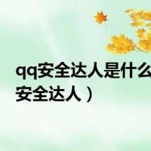 qq安全达人是什么(qq安全达人)