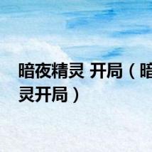 暗夜精灵 开局（暗夜精灵开局）