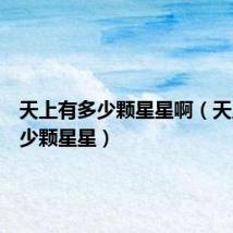 天上有多少颗星星啊(天上有多少颗星星)