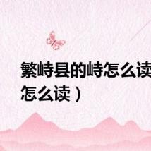 繁峙县的峙怎么读（峙怎么读）