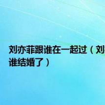 刘亦菲跟谁在一起过(刘亦菲和谁结婚了)