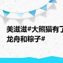 美滋滋#大熊猫有了专属龙舟和粽子#