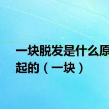 一块脱发是什么原因引起的(一块)