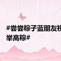 #尝尝粽子蓝朋友祝你一举高粽#
