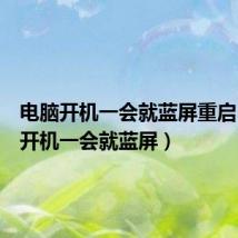 电脑开机一会就蓝屏重启(电脑开机一会就蓝屏)