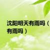 沈阳明天有雨吗（明天有雨吗）