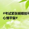 #考试紧张蝴蝶拍可以让心情平复#