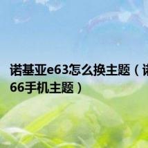 诺基亚e63怎么换主题(诺基亚e66手机主题)
