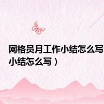 网格员月工作小结怎么写(工作小结怎么写)