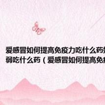 爱感冒如何提高免疫力吃什么药好脾胃虚弱吃什么药(爱感冒如何提高免疫力)