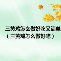 三黄鸡怎么做好吃又简单家常的(三黄鸡怎么做好吃)