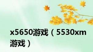 x5650游戏（5530xm游戏）