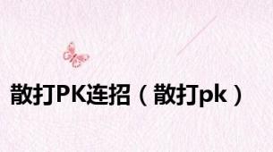 散打PK连招（散打pk）