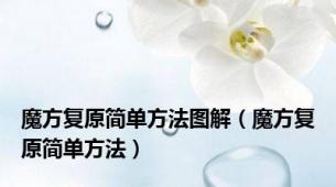 魔方复原简单方法图解（魔方复原简单方法）
