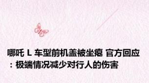 哪吒 L 车型前机盖被坐瘪 官方回应：极端情况减少对行人的伤害