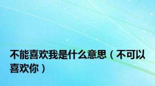 不能喜欢我是什么意思（不可以喜欢你）