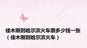 佳木斯到哈尔滨火车票多少钱一张（佳木斯到哈尔滨火车）