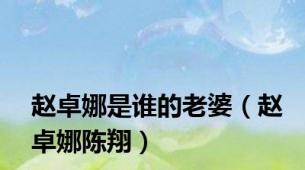 赵卓娜是谁的老婆（赵卓娜陈翔）