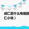 成仁是什么电视剧（成仁小说）