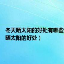 冬天晒太阳的好处有哪些(冬天晒太阳的好处)
