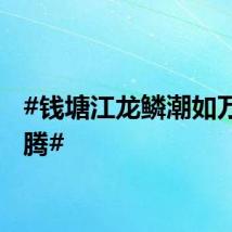 #钱塘江龙鳞潮如万马奔腾#