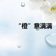 “橙”意满满
