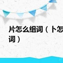片怎么组词（卜怎么组词）