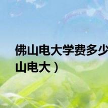 佛山电大学费多少（佛山电大）
