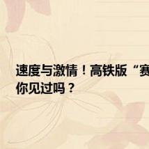 速度与激情！高铁版“赛龙舟”你见过吗？