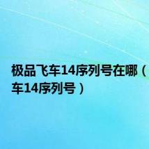极品飞车14序列号在哪(极品飞车14序列号)
