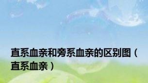 直系血亲和旁系血亲的区别图（直系血亲）