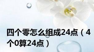 四个零怎么组成24点（4个0算24点）