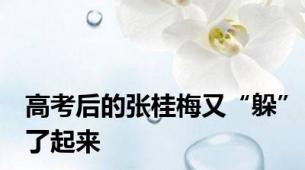 高考后的张桂梅又“躲”了起来